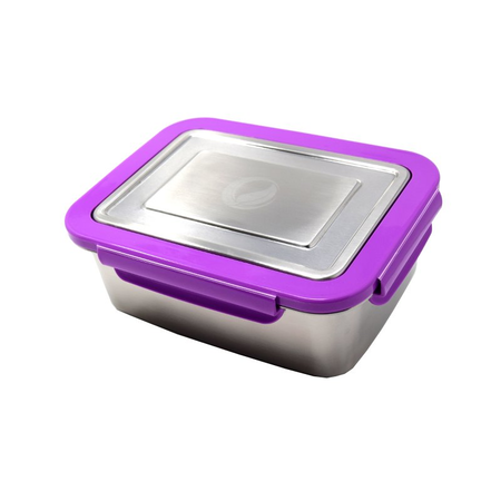 ECOtanka Lunchbox mit violettem Verschlussrahmen